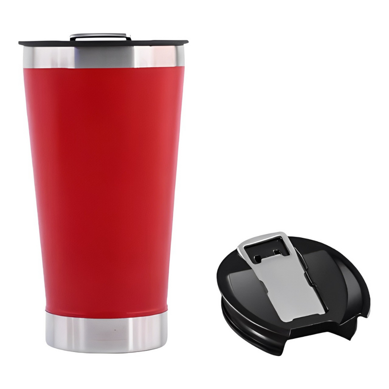 Copo Térmico Inox com Tampa e Abridor 473ml  - PERSONALIZADO