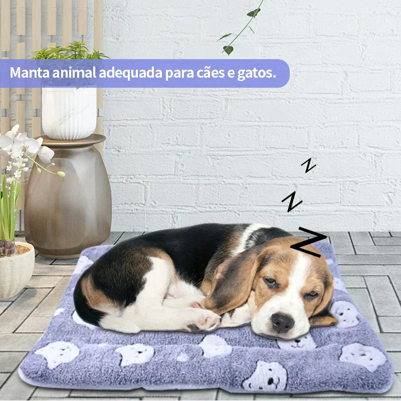 Cobertor peludo - serve como caminha para seu pet - Tik Ofertas 